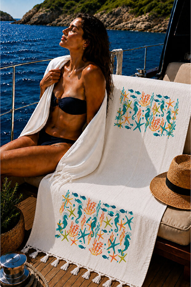 Viscose Cotton Peshtemal 90X180 Beach, Pool, Sea Peshtamal & Towel
