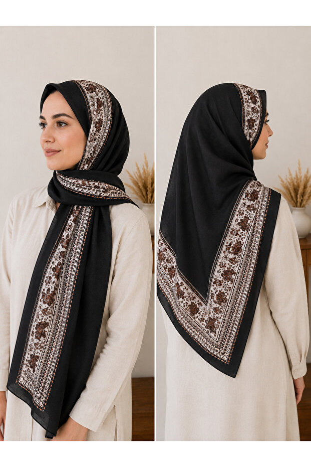 Aşira Elegant Border Soft Şal