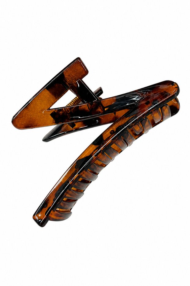 Women's Brown Geometric Hairpin - Luxury Hair Accessory