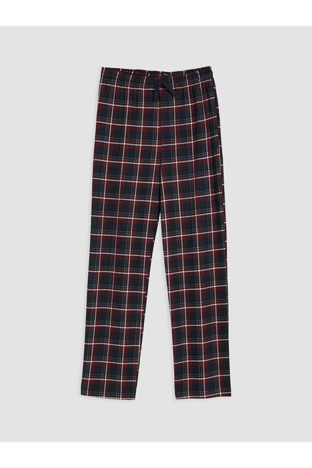 Red Regular Fit Plaid Men's Pajama Bottoms