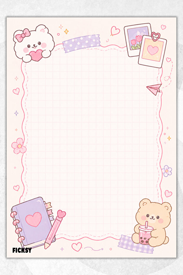 A5 Notepad Checkered Notebook - 50 Sheets - Memopad - Notepad - Notepad - Note Paper - 1