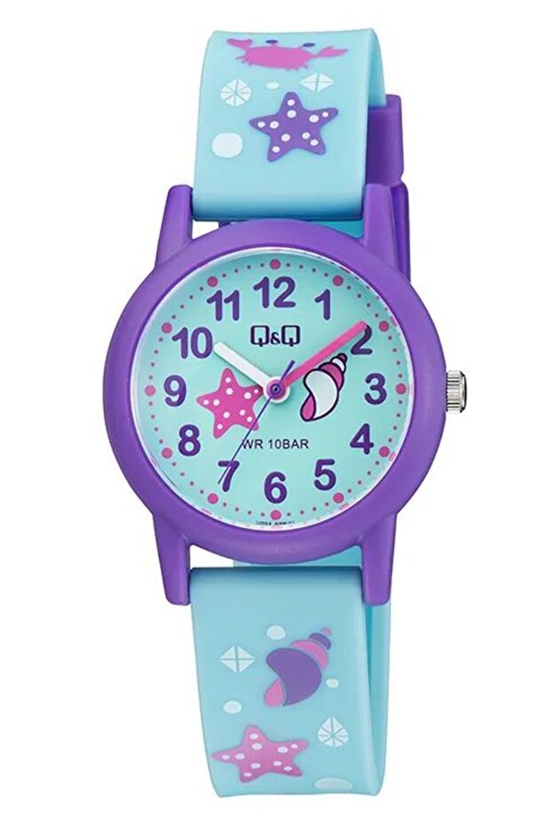 Children's Blue Silicone Cord Patterned Dial Wristwatch 2 Years Warranty