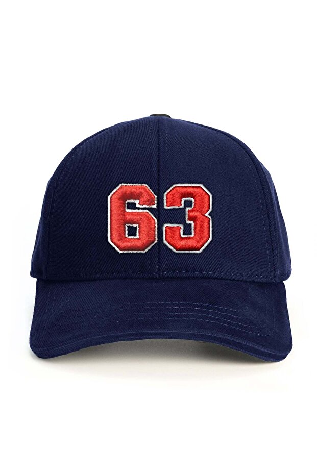 Number 63 (Embossed) Baseball Cap - 1