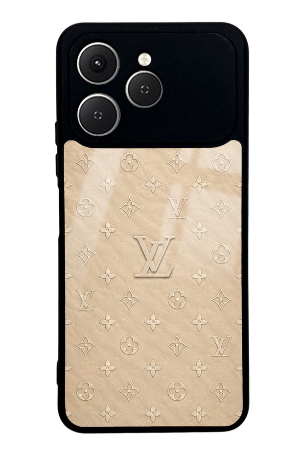 Tecno Spark 40 Beige Gold Lv Design Glossy Phone Case