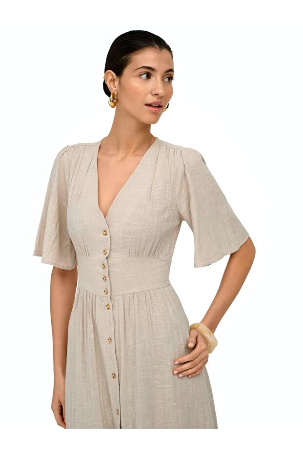 OnlTizana 2/4 Midi Dress WVN NOOS Kadın Elbise Gri (15373535) - 6