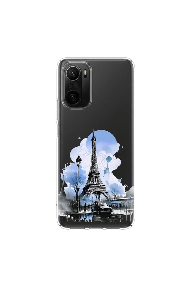 حافظة شفافة متوافقة مع هاتف Poco F3 بتصميم Paris 2