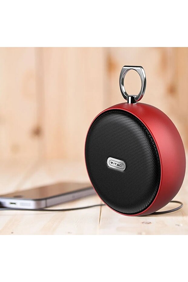 Portable Bluetooth Speaker 4W, Red - 7