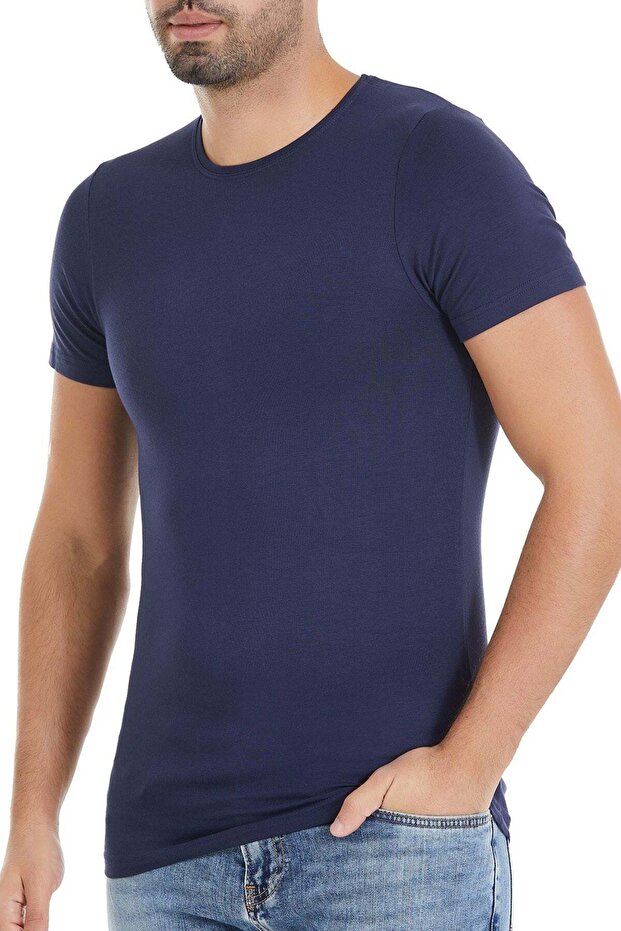 Bamboo Crew Neck Men's T-Shirt Navy Blue