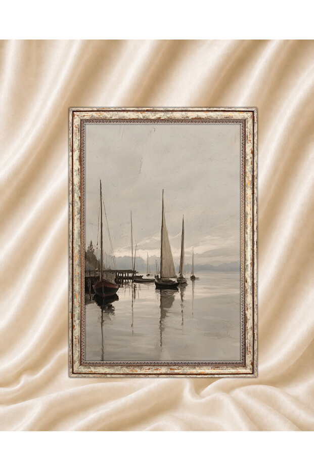Vintage Painting Cream Antique Framed Painting Models