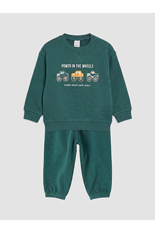 Timeless Clothing & Timeless Choices Car Printed Baby Boy Sweatshirt and Sweatpants