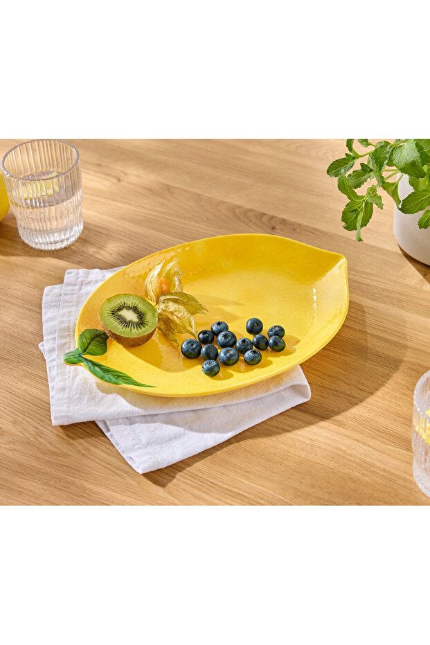 Serving Plate, Melamine, Lemon - 1
