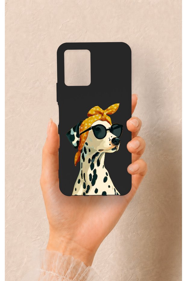 Vivo Y21 Compatible Cool Dalmatian Patterned Silicone Case