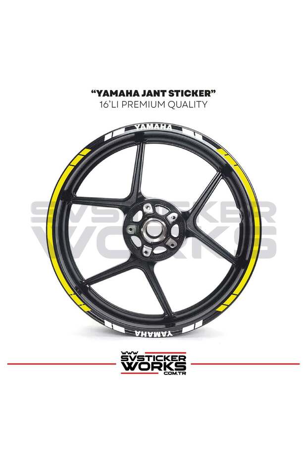 Yamaha Wheel Sticker Set High Quality 16-Piece Wheel Set Yamaha Compatible