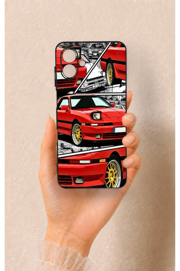 Samsung A07 Compatible Red Supra Patterned Silicone Case
