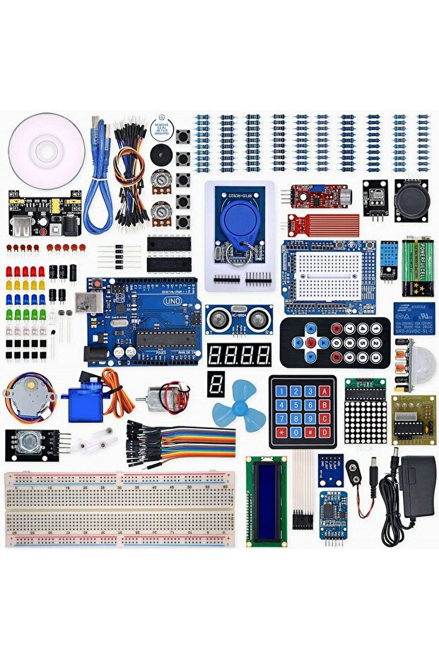 HS 4809 UNO R 3 Project Most Complete Starter Kit w/ Tutorial Compatible with Arduino IDE (63 Items)