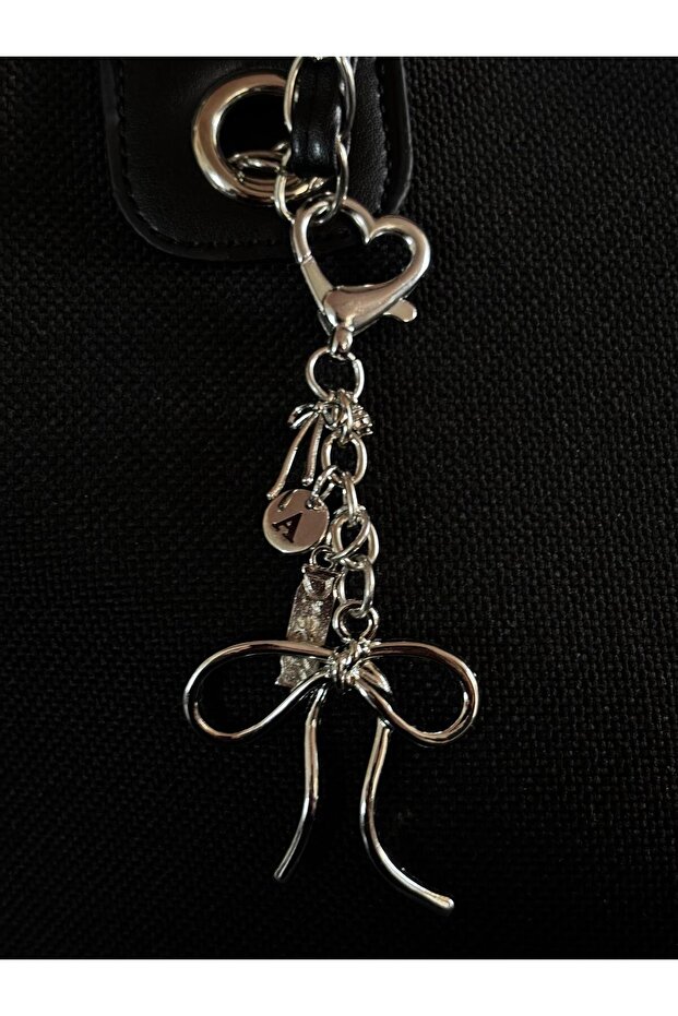 Ribbon Letter a Keychain & Bag Charm