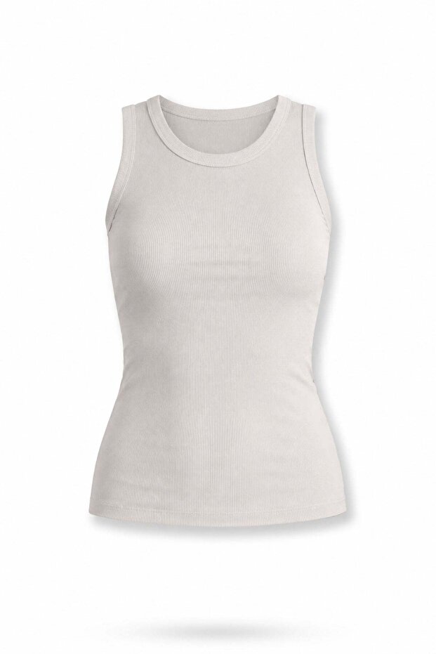 Stone Crew Neck Ribbed Athlete Top 17744
