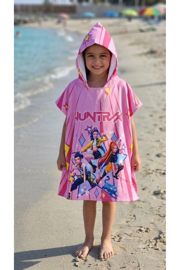 Girl's Hntrx Most Popular Sea, Pool, and Swimming Course Poncho Towel