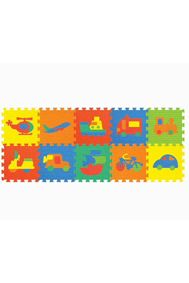 Puzzle Mat Vehicle 30 X 30 Cm 10 Pieces
