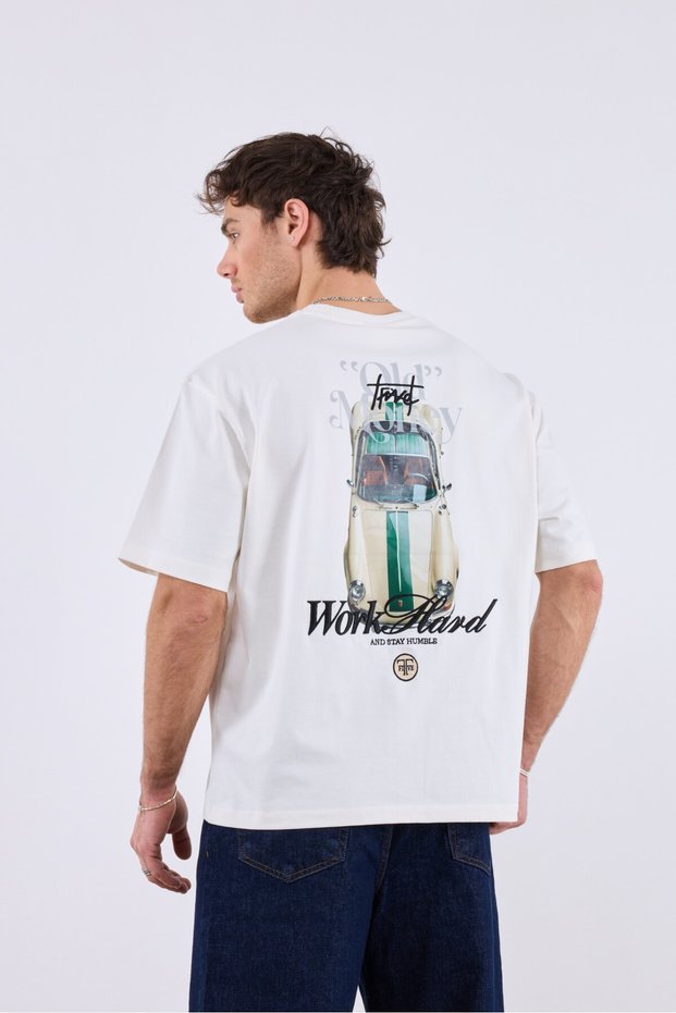 Old Money Porsche Back Print T-Shirt