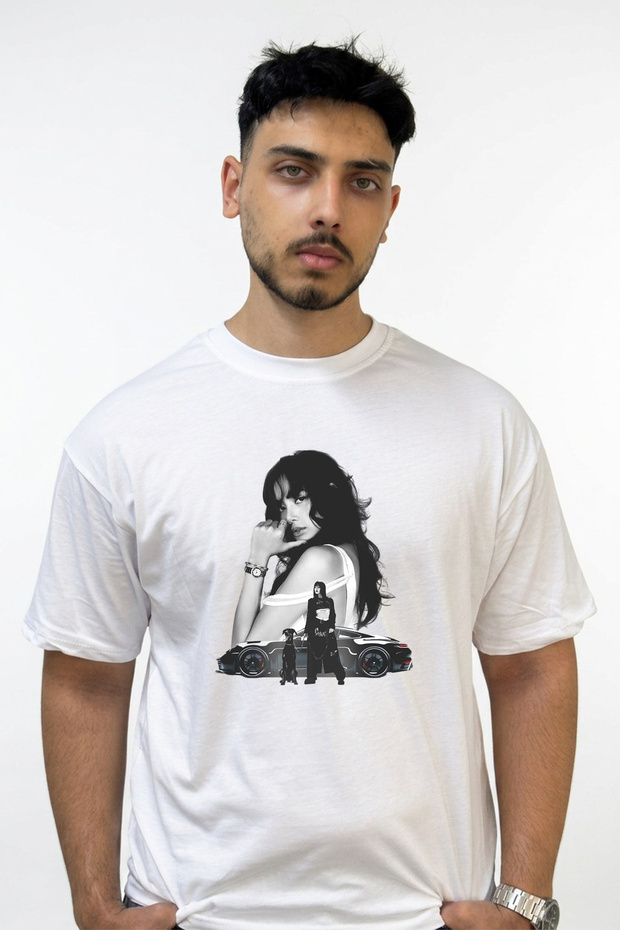 Lisa Blackpink_1 Design Printed Oversize White T-Shirt