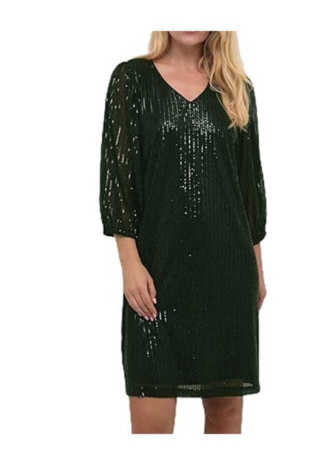 Rochie scurta, Negru/Verde
