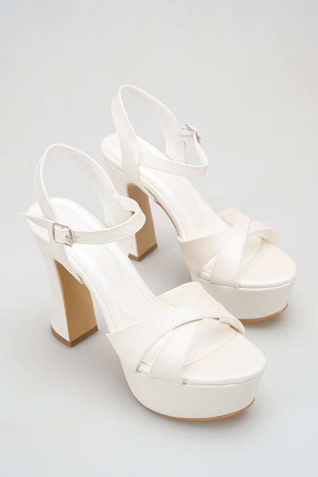 Rengi Cabraz Platform Thick High Heeled Evening Dress Sandals