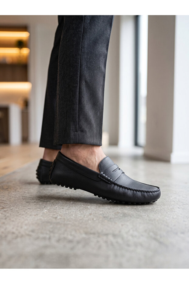 Genuine Leather Non-Slip Sole Orthopedic Leather Inner Lining Daily Loafers