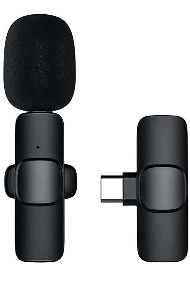 Mini Wireless Lavalier Microphone 360° Omnidirectional Lapel Mic Noise Reduction Compatible with Type-C Android