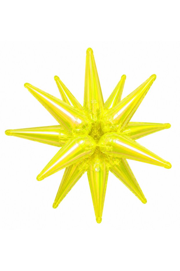 22 Inch Holographic 3D Pole Star Foil Balloon Neon (Color) Party Decoration Helium Compatible 56 cm