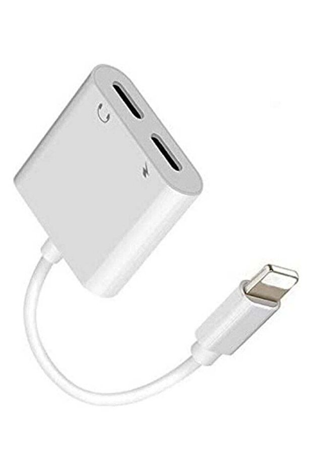 2 in 1 Lightning to 3.5mm Audio Jack and Charger Adapter for iPhone