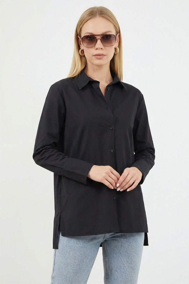 Basic Double Pocket Casual πουκάμισο - 1