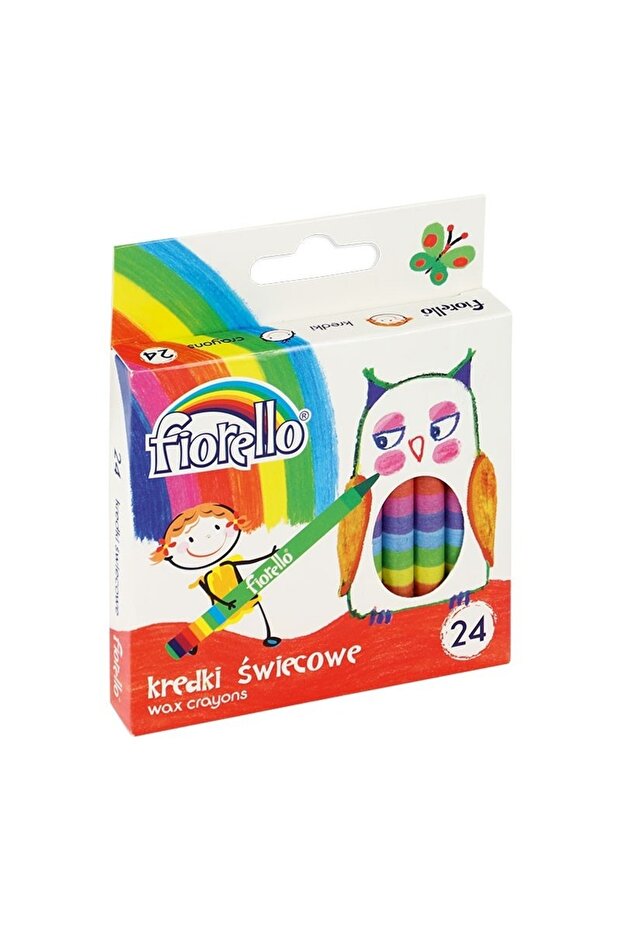 Wax crayons, 24 colors, diameter 8 mm, triangular - 1