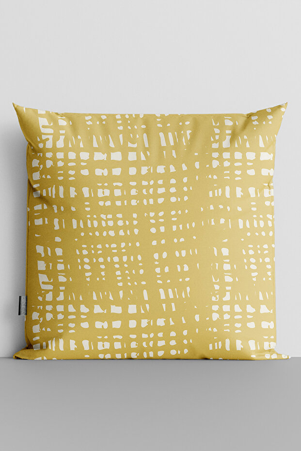 White Spots on Green Background Double Sided Digital Printed Throw Pillow Cover -1508