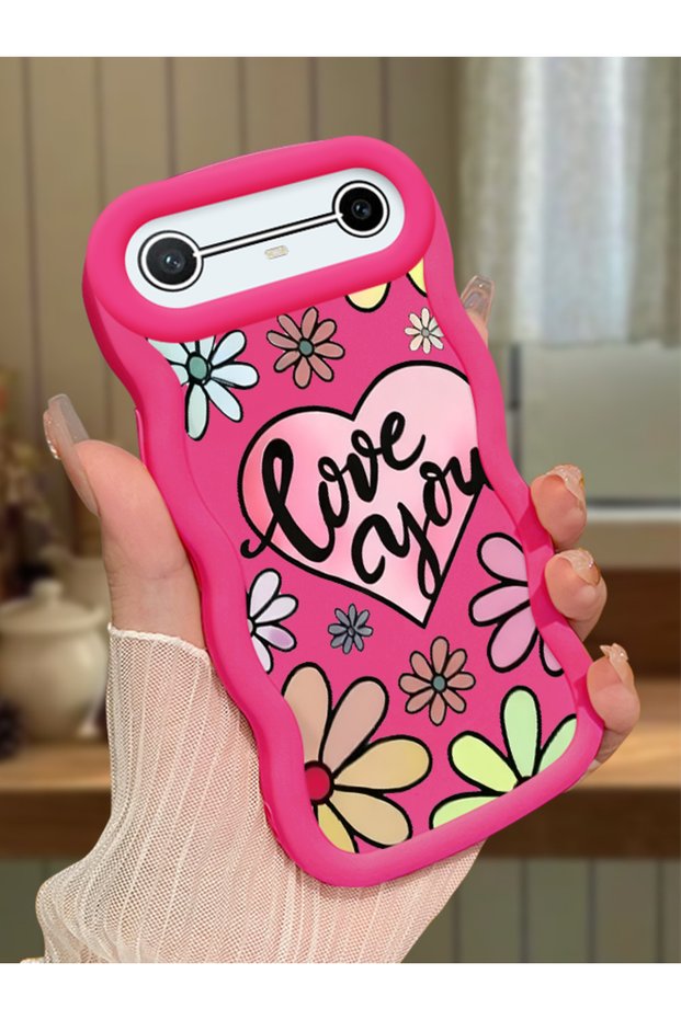 Tecno Pova Slim Compatible Case Camera Protector Red Silicone Couple Phone Case Floral Pattern