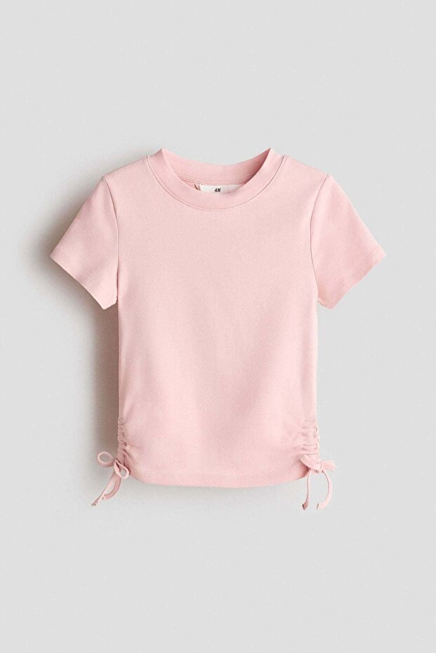 Drawstring-detail cotton top