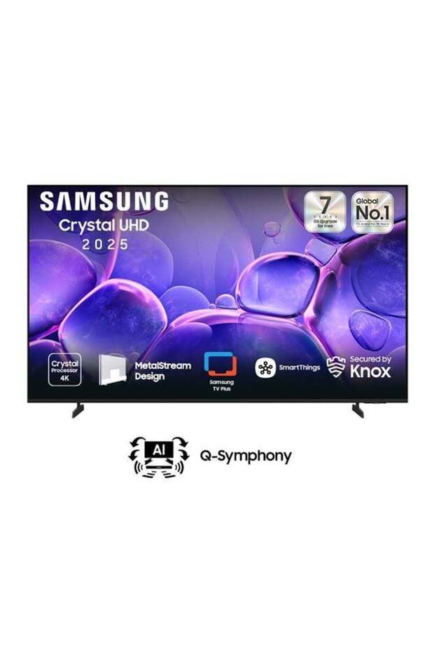 55 Inch UHD TV, 4K Upscaling, Secured by Knox, Free contents by TV Plus, 60Hz, Operating System Tizen, Model Year 2025, UA55U8000FUXSA Black