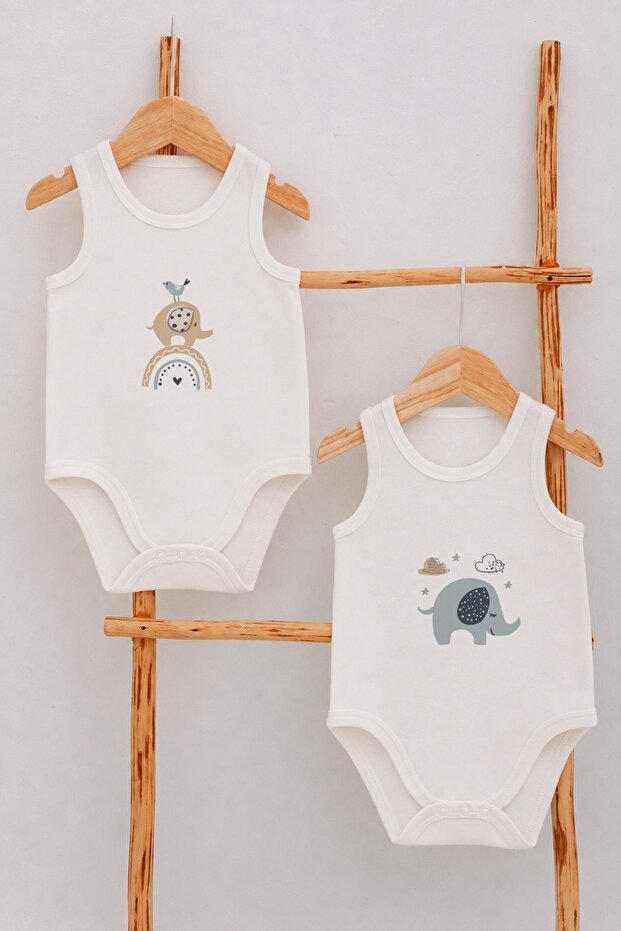 100% Organic Cotton 2-Piece Athlete Baby Bodysuit Set