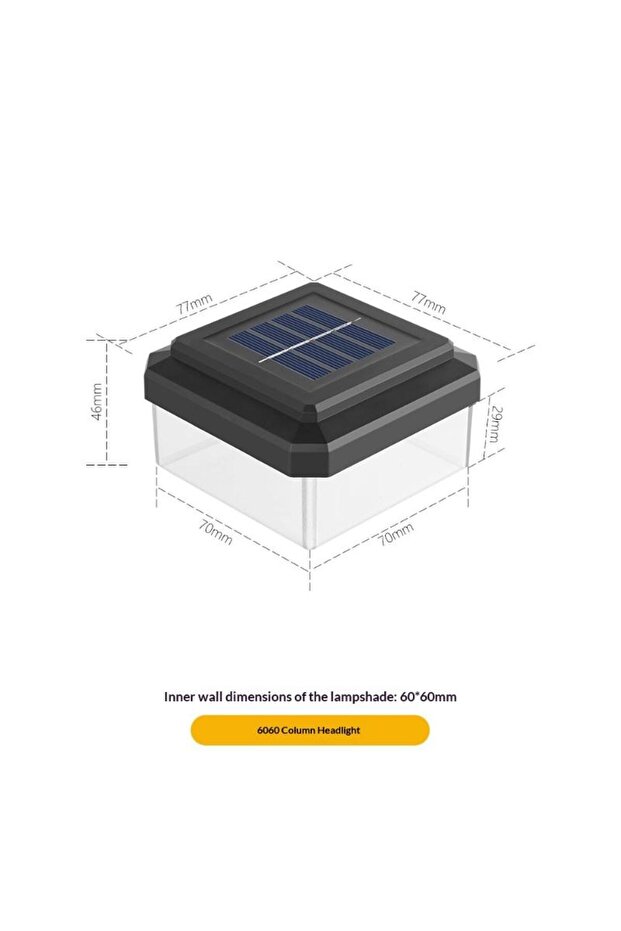 6X6cm 1Pcs IP65 Waterproof Solar Fence Lamp Solar LED Light Post Cap Lights LED Fence Lighting Fence