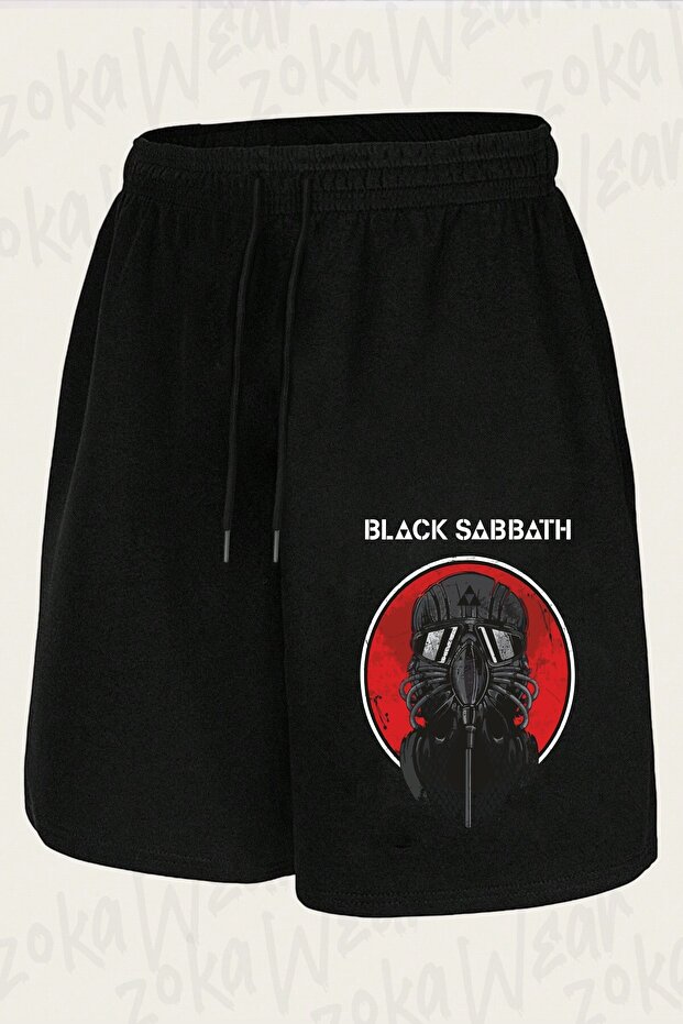 شورت مطبوع بتصميم Black Sabbath Special v2 للجنسين