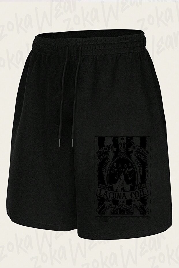 Unisex Lacuna Coil V2 Design Printed Shorts