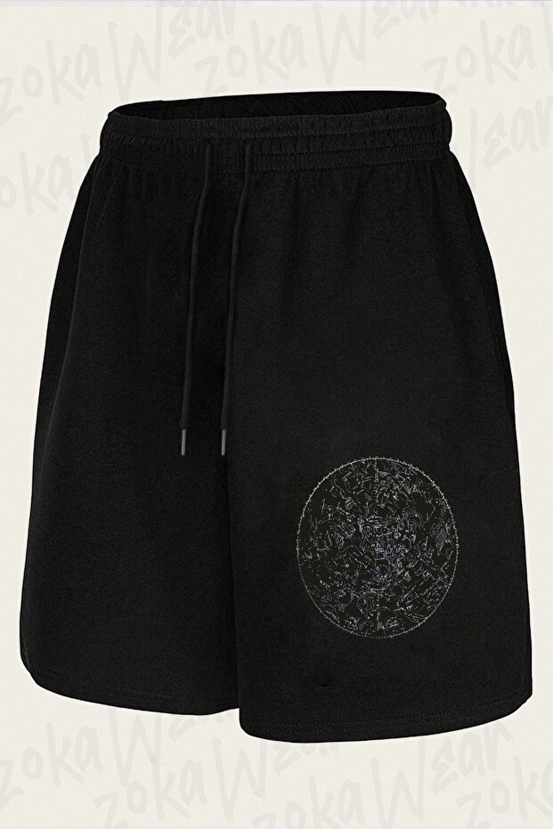 Unisex Astronomer Design Printed Shorts