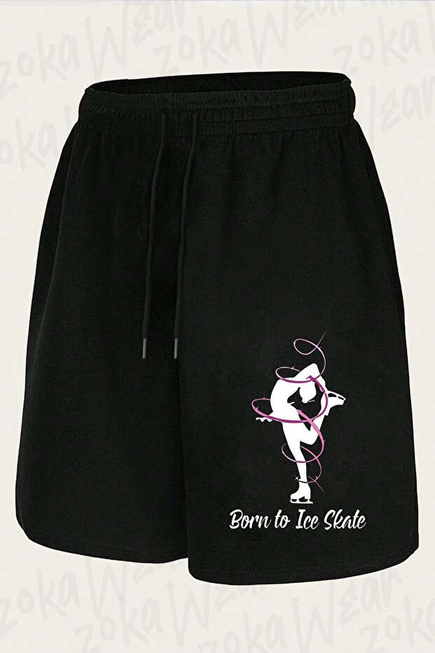 Unisex Ice Skating Ice Skating2 Design Printed Shorts
