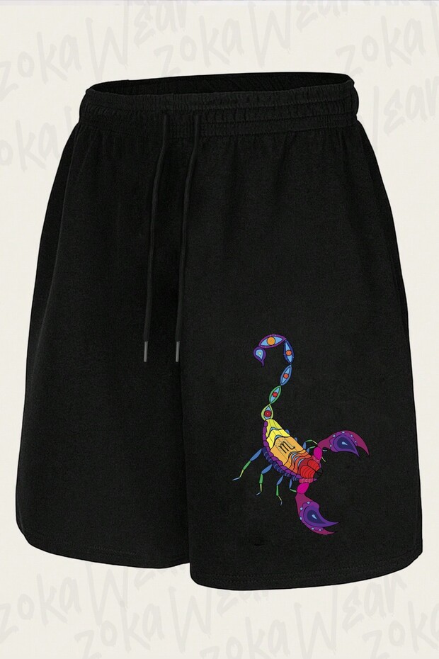 Unisex Scorpio Zodiac V3 Design Printed Shorts