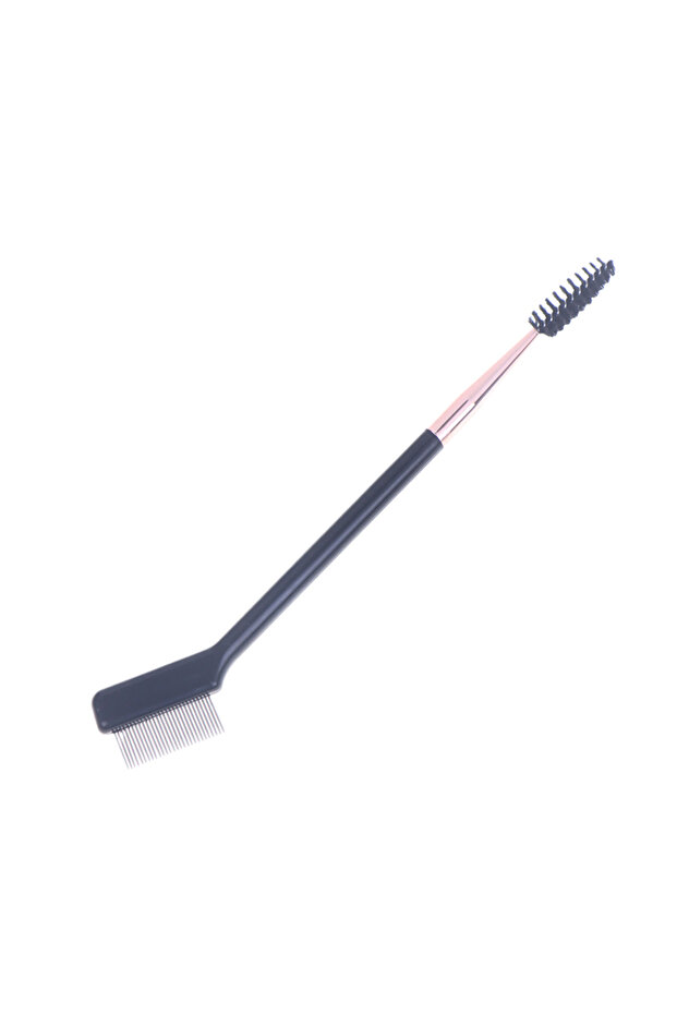 Black 1PC Double Headed Eyebrow Brush Steel Needle Eyelash Comb Contouring Eye Brow Eyeliner Makeup