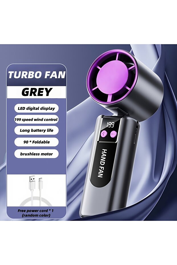 مروحة يدوية USB من JKUOO طراز Black Wind Style 2025، تشغيل ثلاثي الوظائف، بطارية محمولة ذات سعة كبيرة
