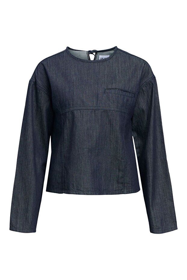 Bluse Denim Taschendetail - 2