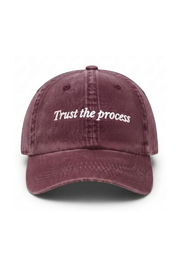 قبعة بيسبول مطرزة قابلة للغسل بعبارة "Trust the Process" / قبعة بيسبول مطرزة قابلة للغسل بعبارة "Trust the Process"
