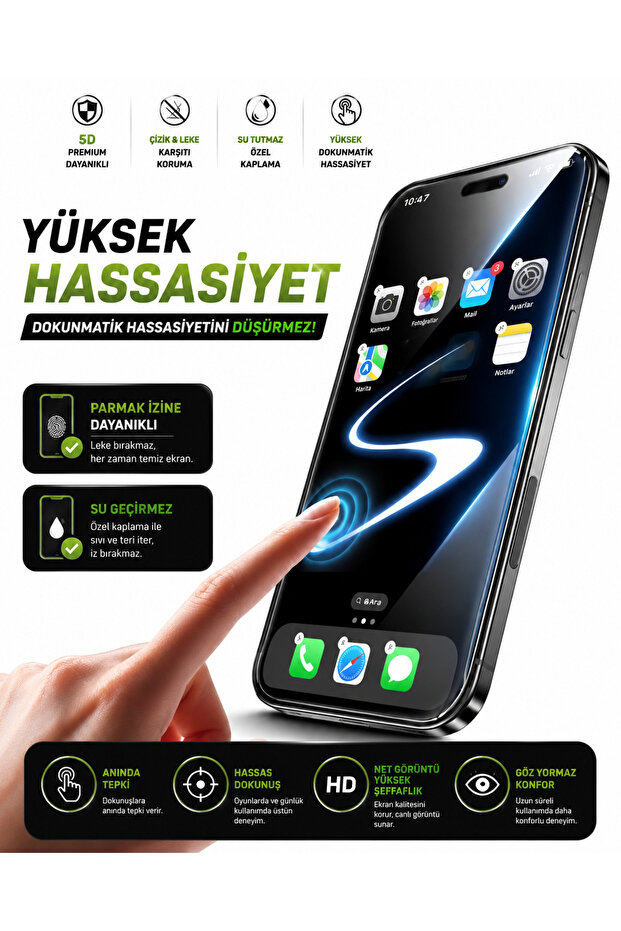 واقي شاشة زجاجي غير قابل للكسر متوافق مع iPhone 16 Pro، سهل التركيب مع جهاز تركيب 5D، تغطية كاملة مع إطار أسود - 3