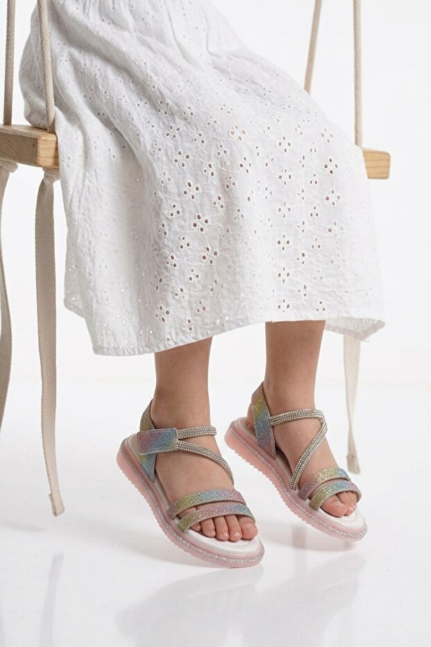 Colorful Girls' Flat Sandals